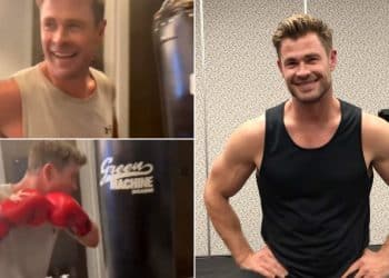Chris Hemsworth Punching Bag Workout