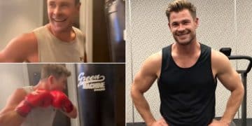 Chris Hemsworth Punching Bag Workout