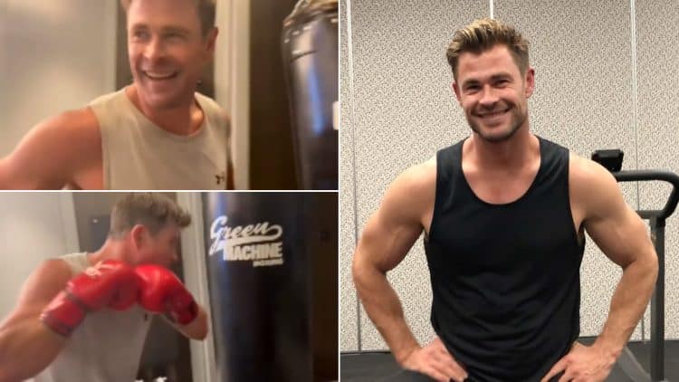 Chris Hemsworth Punching Bag Workout