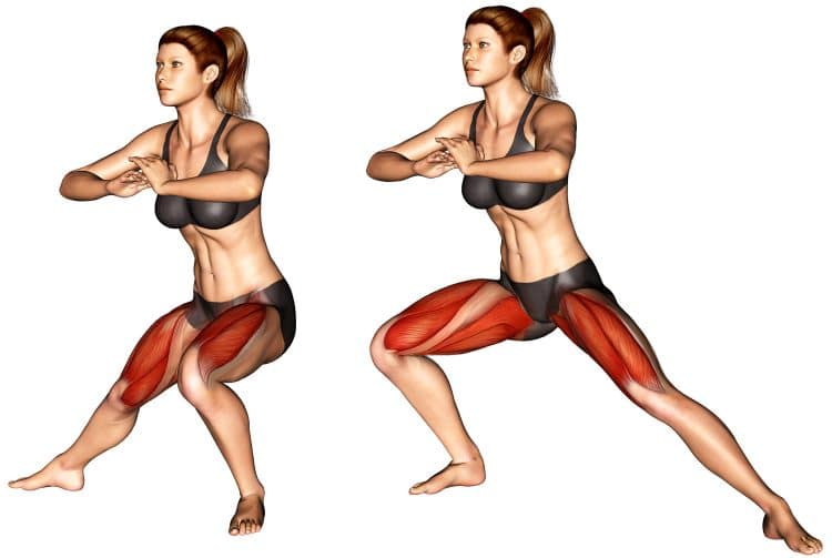 Side Lunge Stretch Thighs Muscles