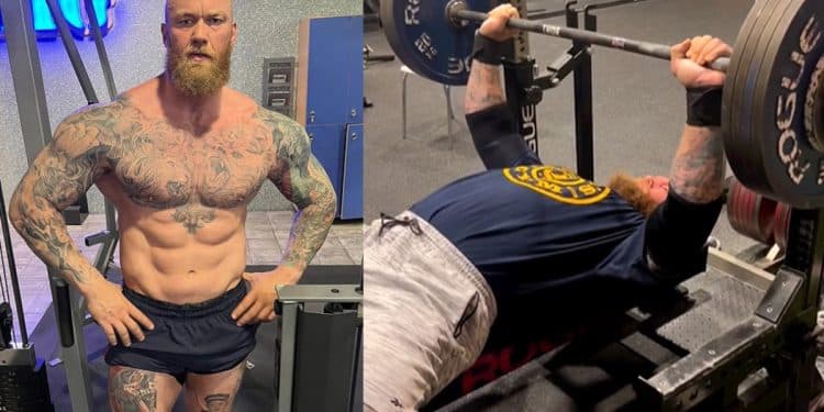 Hafthor Bjornsson Paused Bench Press