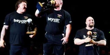 Britains Strongest Man Podium 2023