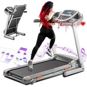 Ancheer Treadmill With Incline App And Bluetooth Audio Speakers