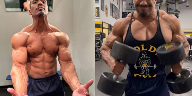 Larry Wheels Jacked 100lb Hammer Curl