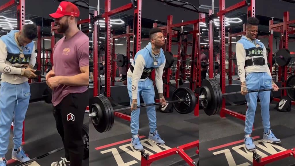 Rapper Blueface Bradley Martyn Over 300 Lb Deadlift