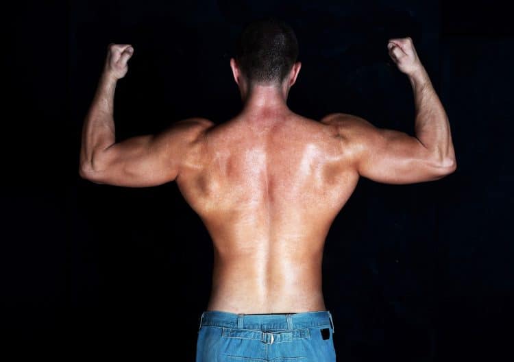 Back Pose Muscular Man