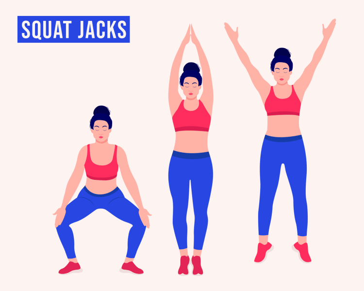 Squat Jacks Exercise