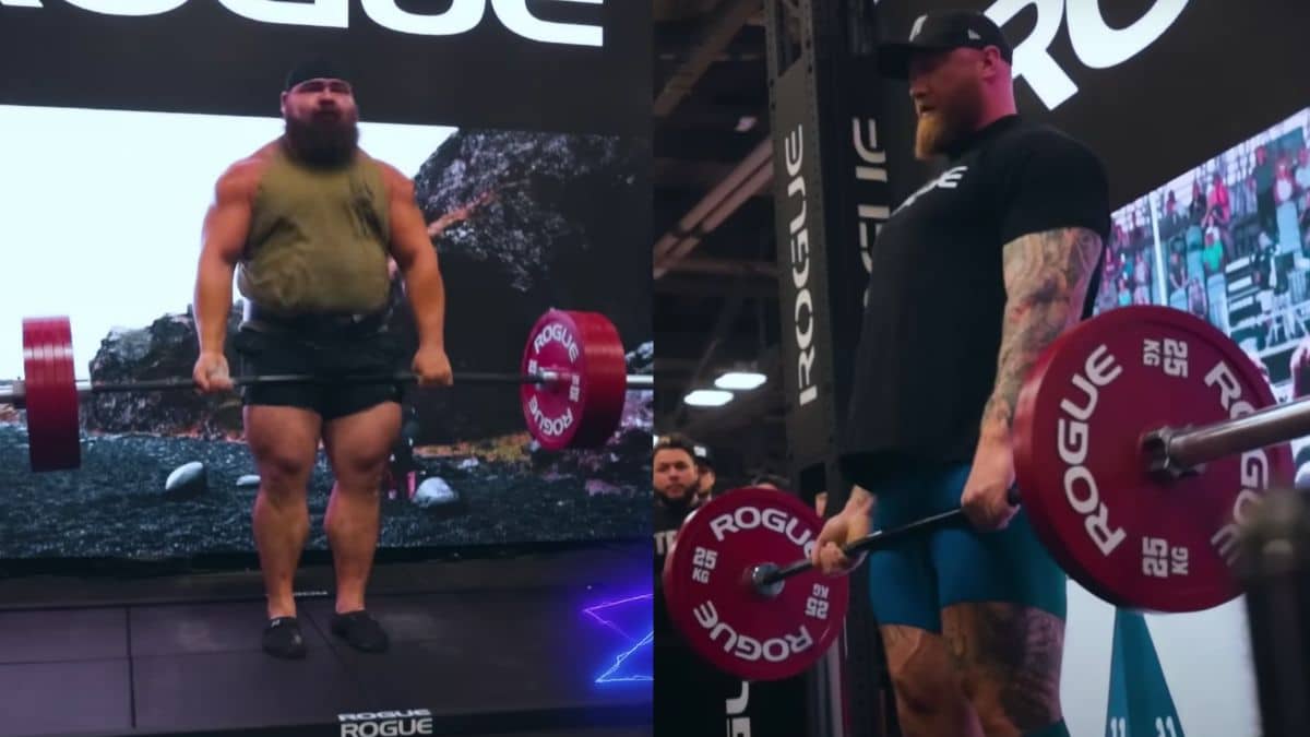 Hafthor Bjornsson and Dan Bell Lock Out 395kg (870.8lb) Raw Deadlifts