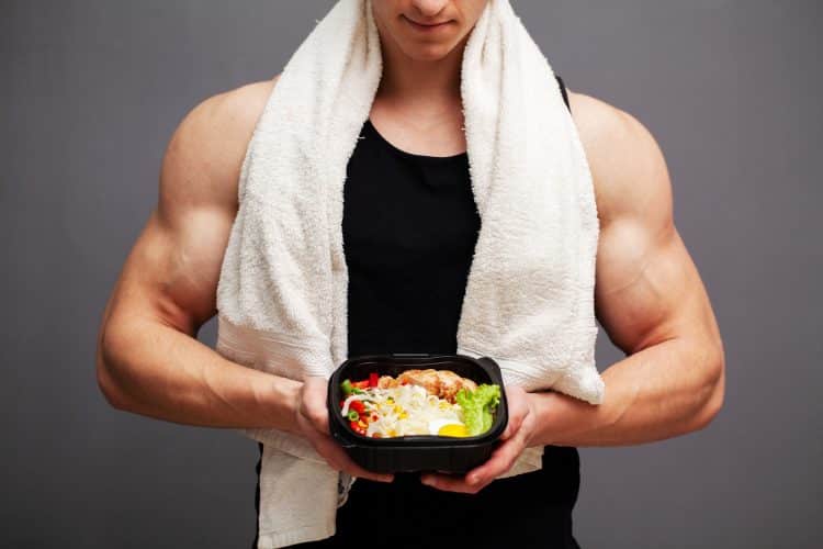 Man Holding Protein Rich Foods