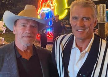 Schwarzenegger Dolph Lundgren Workout At Golds Gym