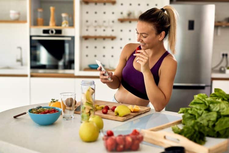 Athletic Woman Eating