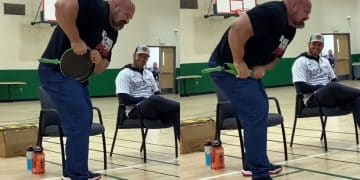 Brian Shaw Rolling Up Frying Pan