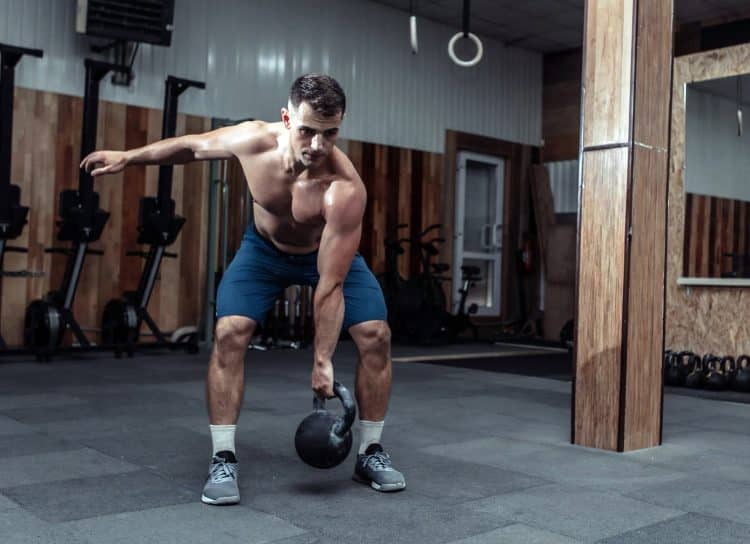 Exercising With Heavy Kettlebell