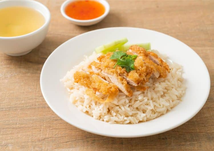 Rice With Fried Chicken