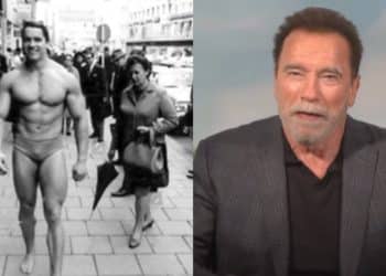 Arnold Schwarzenegger famous photo