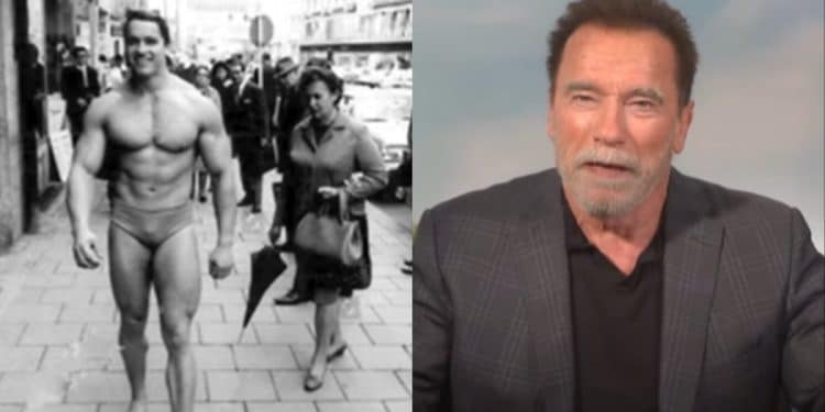 Arnold Schwarzenegger famous photo
