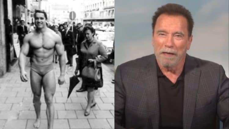Arnold Schwarzenegger famous photo