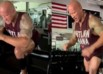 Dwayne 'The Rock' Johnson Crushes a Brutal Ab Wheel Rollout Workout With  NFL Player Aaron Donald – Fitness Volt