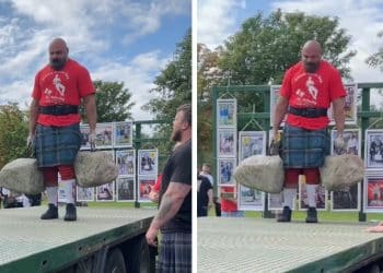 Laurence Shahlaei New Dinnie Stone Carry