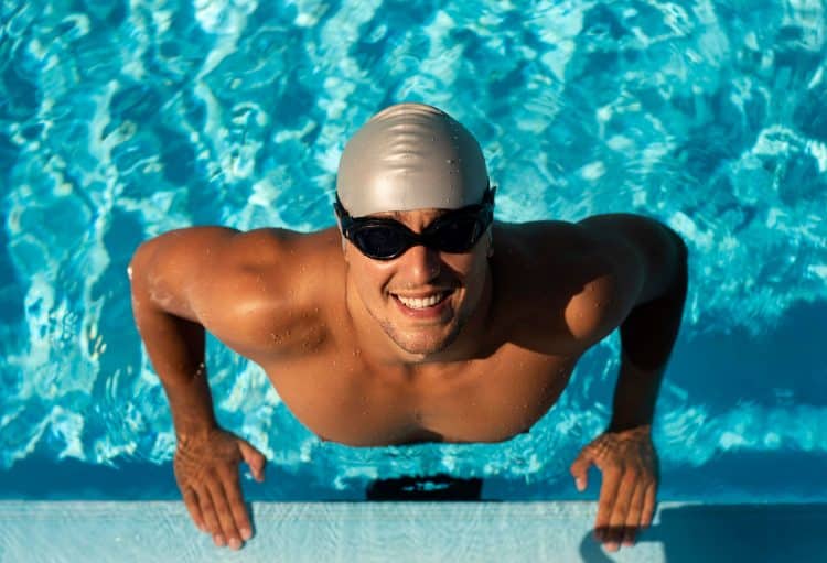 Male Swimmer Posing