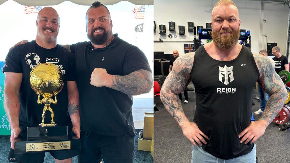 Hafthor Bjornsson Next To Normal Person