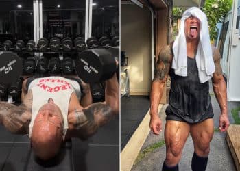 The Rock And JK Simmons Get A Workout In On The Set Of 'Red One