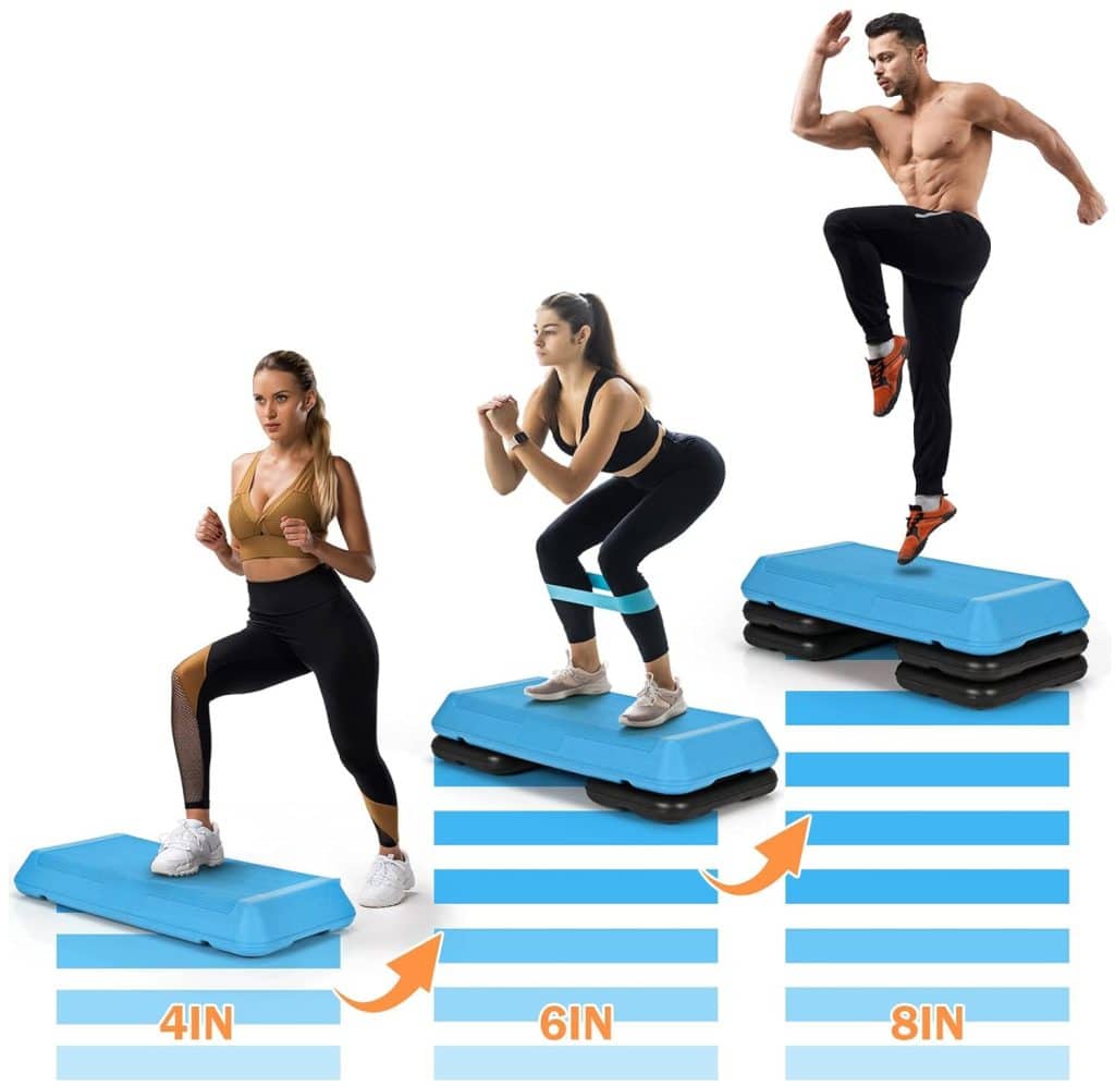 thumbnail image 2 of Deevoka Aerobic Step Platform - 200kg Capacity Home Fitness Stepper Board 2 of 12