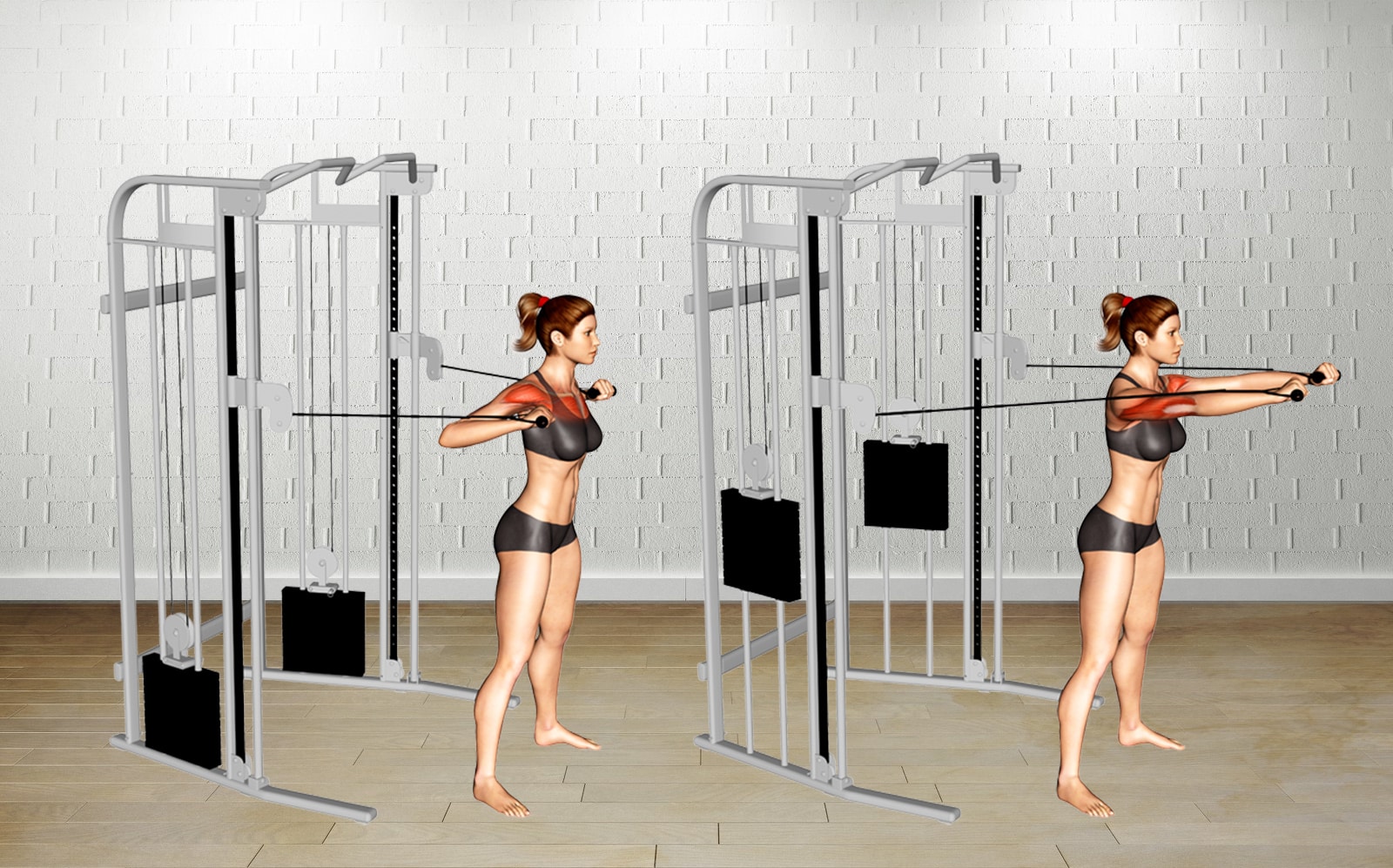 Cable Standing Chest Press Exercise Guide: Benefits, Common Mistakes,  Variations, and Programming Tips – Fitness Volt