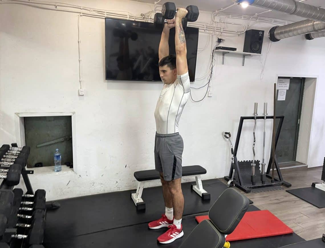 Dumbbell Push Press Strengthen Deltoids and Build Power