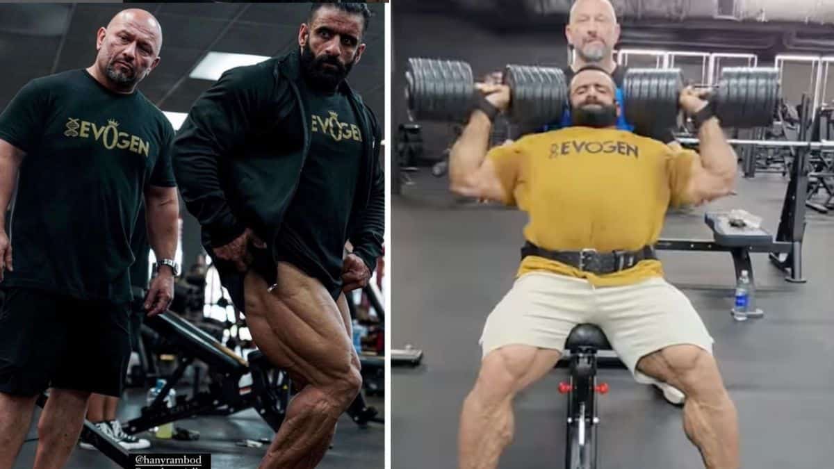 Hadi Choopan Shows Off Shredded Legs, Crushes Workout w/ Coach Weeks ...