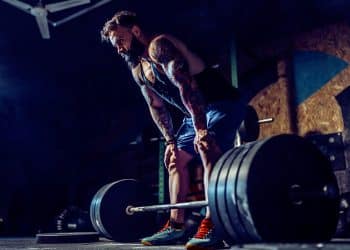 Man preparing to deadlift