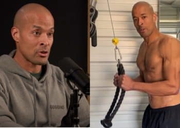 Watch David Goggins and Cam Hanes Do a Chest and Bicep Workout