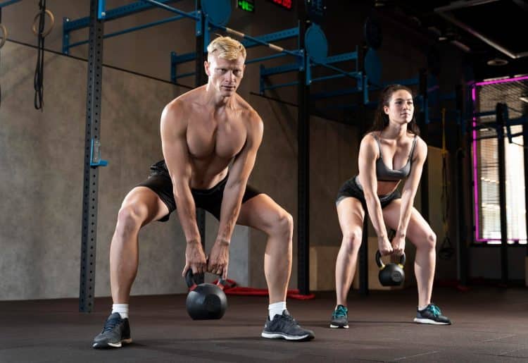 Couple Doing CrossFit Workout