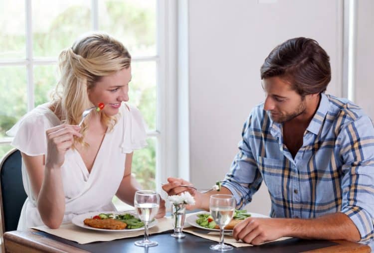 Couple Enjoying A Meal