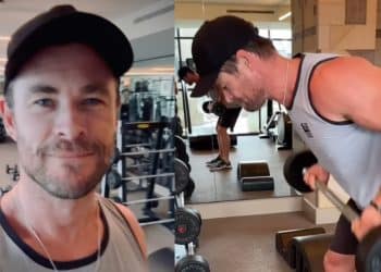 Hollywood Heartthrob Chris Hemsworth Finishes Off His Workout With