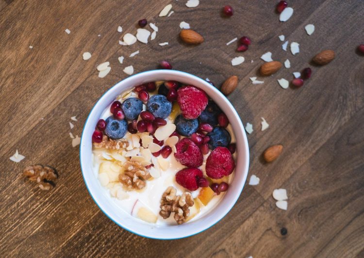 Greek Yogurt With Mixed Berries And Nuts