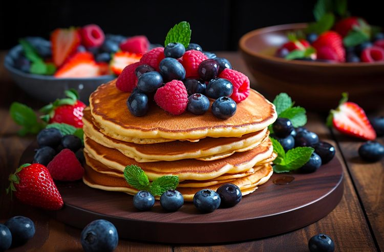 Protein Pancakes With Fresh Berries