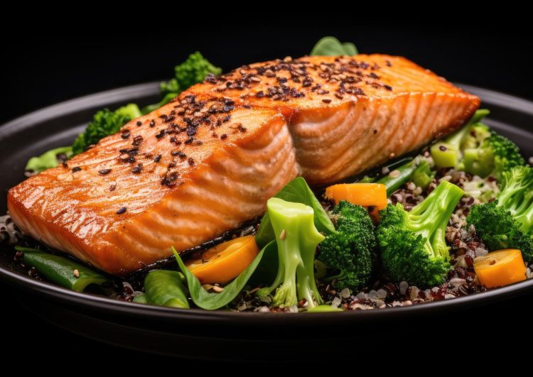 Salmon with Quinoa and Broccoli