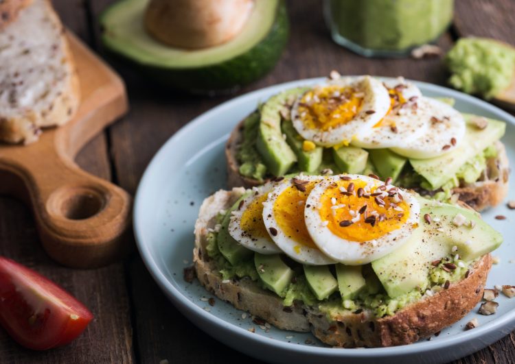 Toast With Avocado and Eggs