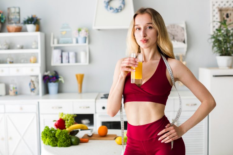 Woman with Healthy Juice