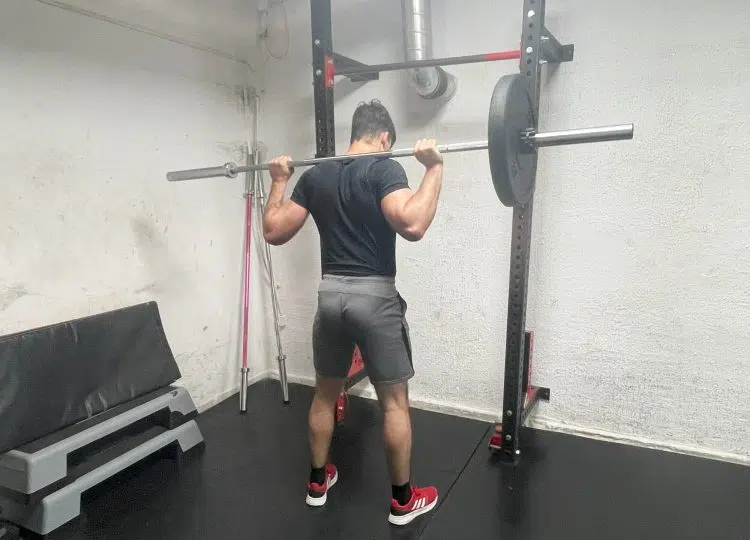 One Side Loaded Squat Starting Position