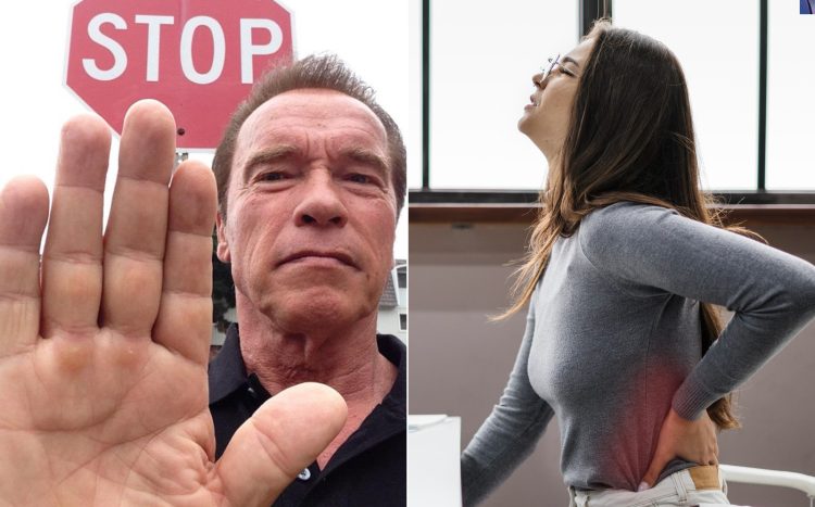 Arnold Schwarzenegger Damage of Sitting