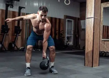 Exercising With Heavy Kettlebell