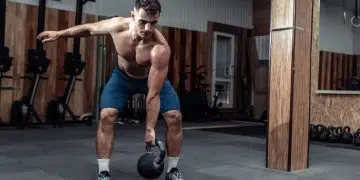 Exercising With Heavy Kettlebell