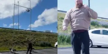 Hafthor Bjornsson Keg Toss Unofficial World Record