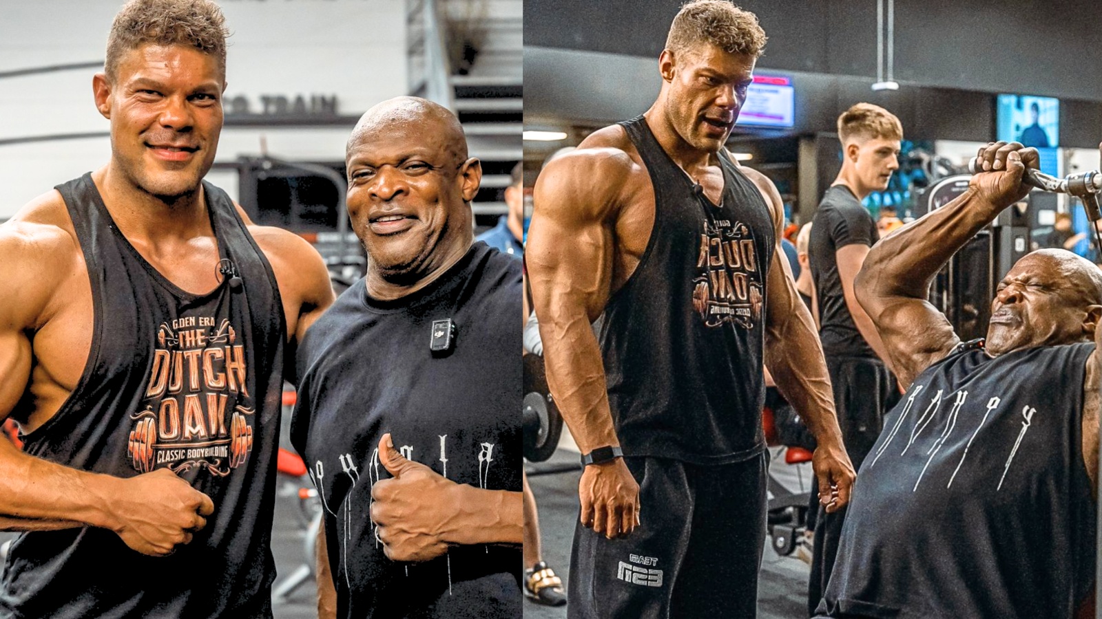 Wesley Vissers Trains Chest and Triceps With Ronnie Coleman 11