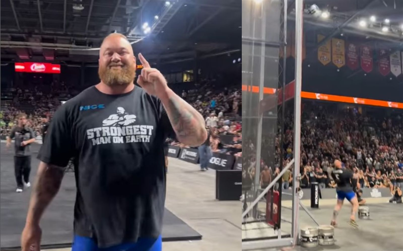 Hafthor Bjornsson Sets New Keg Toss World Record of 7.77 Meters (25ft