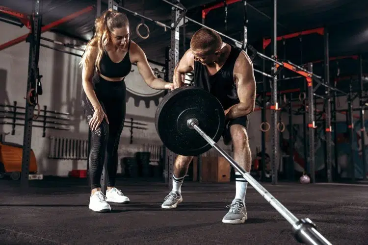 Couple Training in Gym