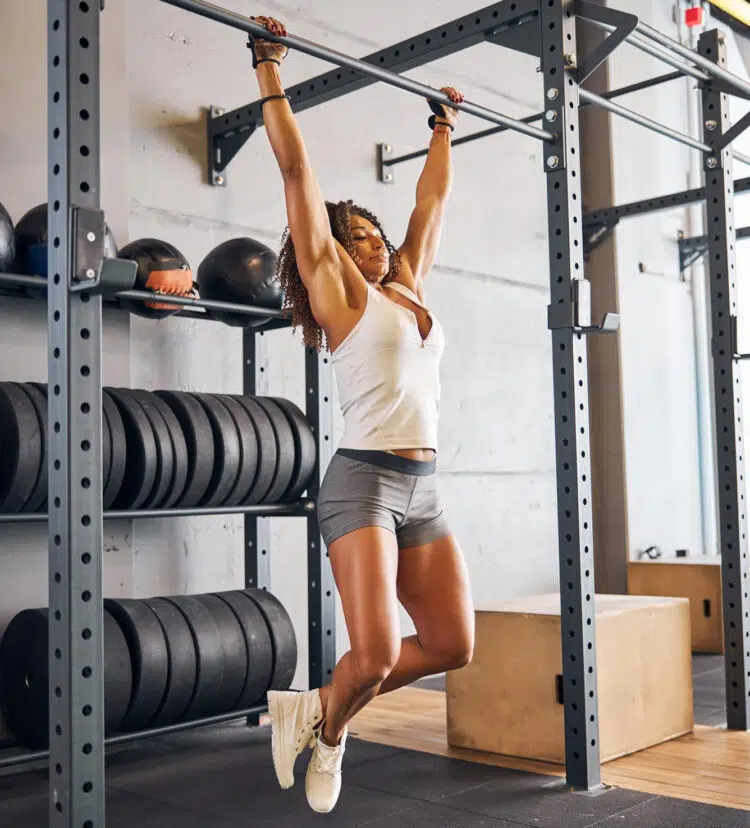 Woman Doing Dead Hang