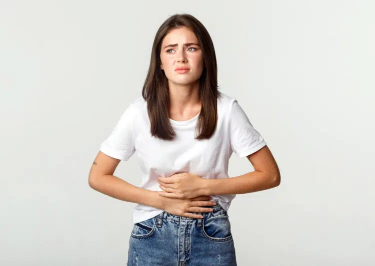 Woman Having Stomach Ache